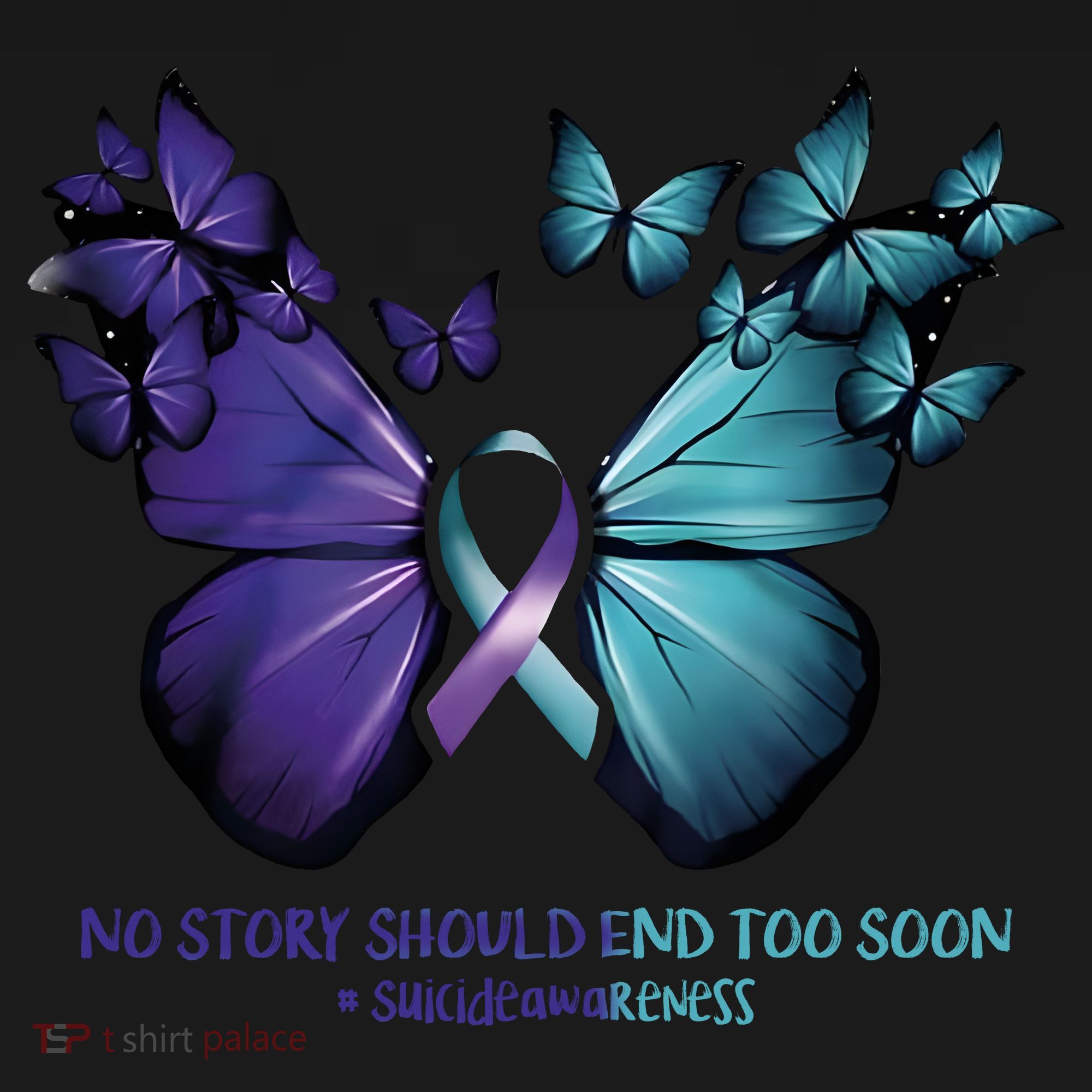 Suicide Prevention Awareness Butterfly No Story Should End Too Soon Tote Bag