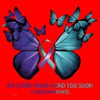Suicide Prevention Awareness Butterfly No Story Should End Too Soon Santa Hat thumb 1