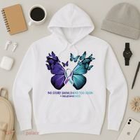 Suicide Prevention Awareness Butterfly No Story Should End Too Soon Hoodie thumb 3
