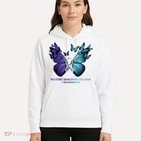 Suicide Prevention Awareness Butterfly No Story Should End Too Soon Hoodie thumb 5