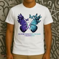 Suicide Prevention Awareness Butterfly No Story Should End Too Soon T-Shirt thumb 3