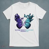 Suicide Prevention Awareness Butterfly No Story Should End Too Soon T-Shirt thumb 5