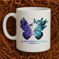 Suicide Prevention Awareness Butterfly No Story Should End Too Soon Coffee Mug thumb 2