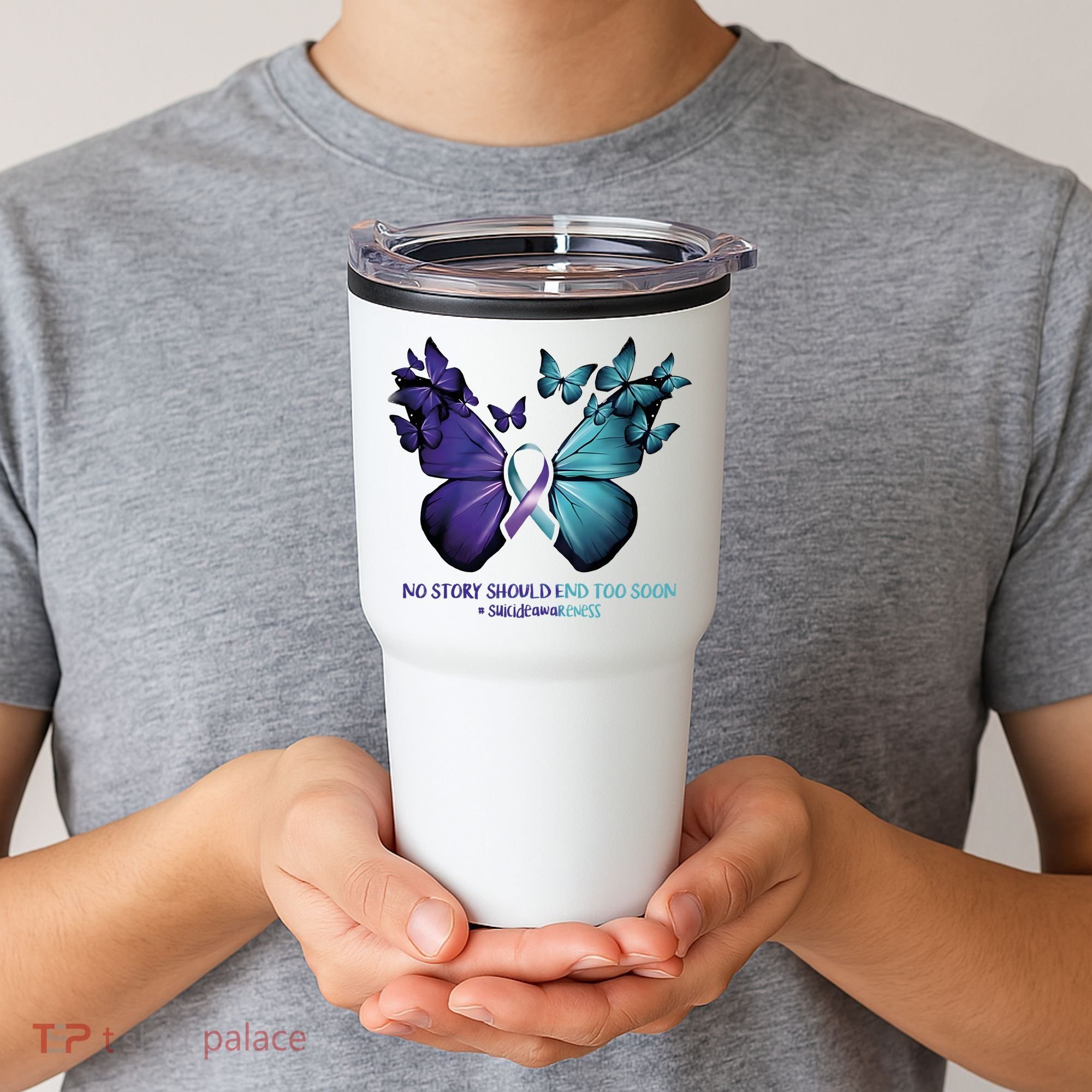 Suicide Prevention Awareness Butterfly No Story Should End Too Soon Tumbler