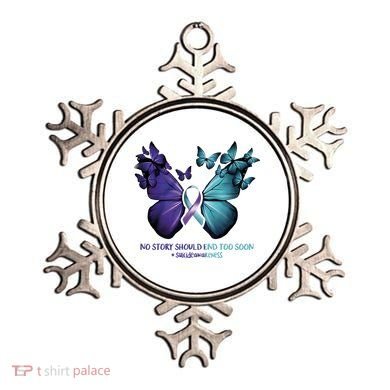 Suicide Prevention Awareness Butterfly No Story Should End Too Soon Ornament