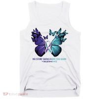 Suicide Prevention Awareness Butterfly No Story Should End Too Soon Tank Top thumb 0