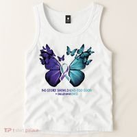 Suicide Prevention Awareness Butterfly No Story Should End Too Soon Tank Top thumb 2