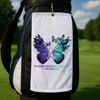 Suicide Prevention Awareness Butterfly No Story Should End Too Soon Golf Towel thumb 2