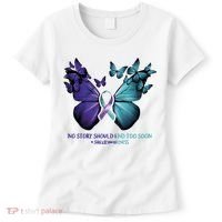 Suicide Prevention Awareness Butterfly No Story Should End Too Soon Women's T-Shirt thumb 0