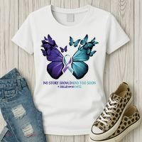 Suicide Prevention Awareness Butterfly No Story Should End Too Soon Women's T-Shirt thumb 3
