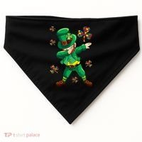 St Patrick's Autism Awareness Puzzle Ribbon Leprechaun IEP USA-Made Doggie Bandana thumb 0