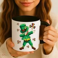 St Patrick's Autism Awareness Puzzle Ribbon Leprechaun IEP Coffee Mug thumb 3