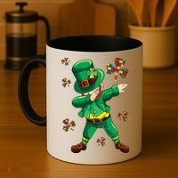 St Patrick's Autism Awareness Puzzle Ribbon Leprechaun IEP Coffee Mug thumb 4