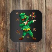 St Patrick's Autism Awareness Puzzle Ribbon Leprechaun IEP Coaster thumb 0