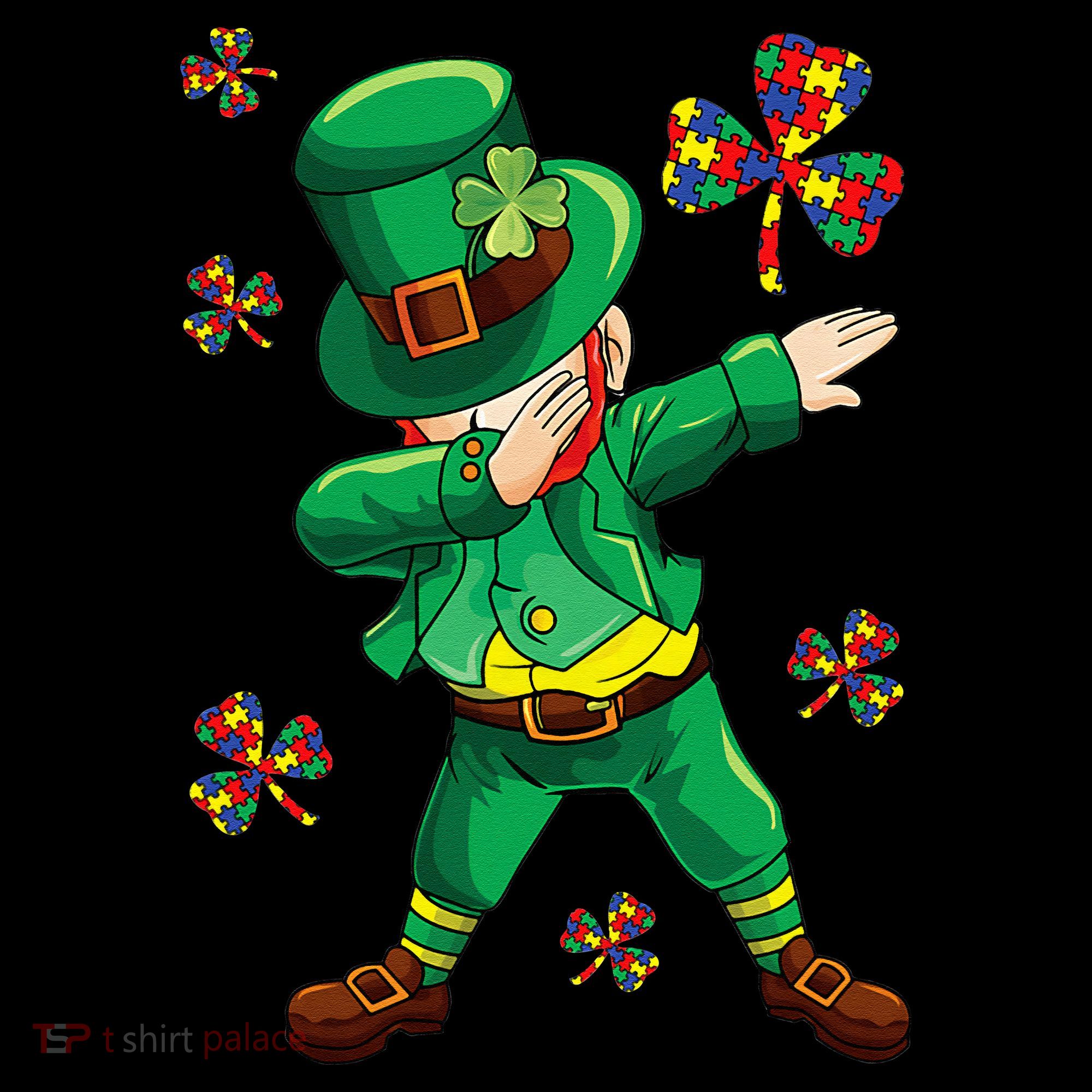 St Patrick's Autism Awareness Puzzle Ribbon Leprechaun IEP Women's Hoodie