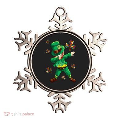 St Patrick's Autism Awareness Puzzle Ribbon Leprechaun IEP Ornament