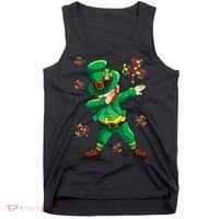 St Patrick's Autism Awareness Puzzle Ribbon Leprechaun IEP Tank Top thumb 0
