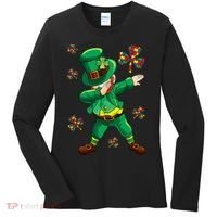 St Patrick's Autism Awareness Puzzle Ribbon Leprechaun IEP Women's Long Sleeve Shirt thumb 0