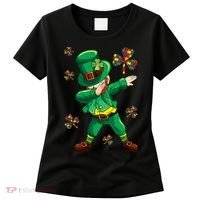 St Patrick's Autism Awareness Puzzle Ribbon Leprechaun IEP Women's T-Shirt thumb 0