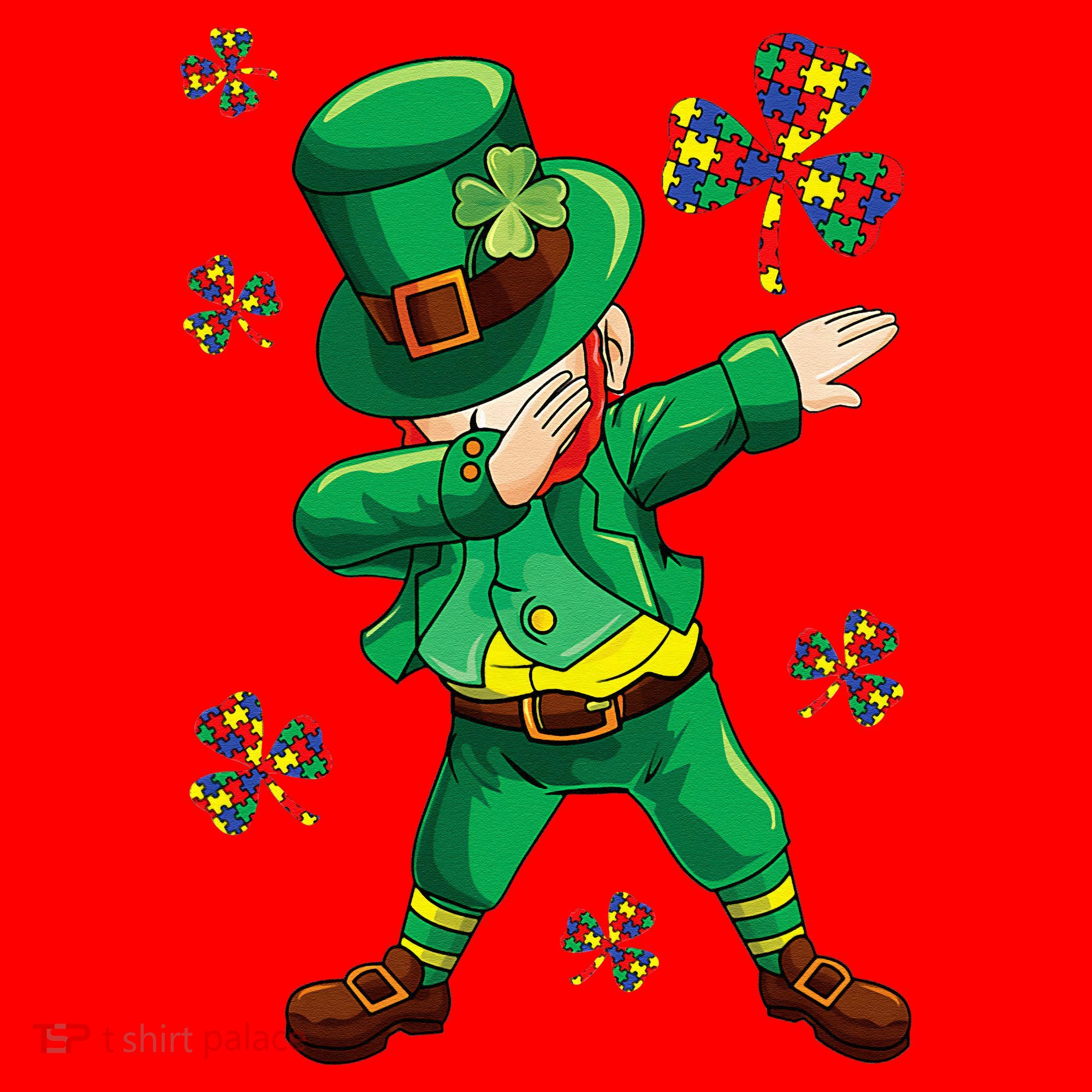 St Patrick's Autism Awareness Puzzle Ribbon Leprechaun IEP Santa Hat