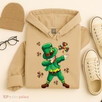 St Patrick's Autism Awareness Puzzle Ribbon Leprechaun IEP Hoodie thumb 4