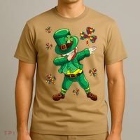 St Patrick's Autism Awareness Puzzle Ribbon Leprechaun IEP T-Shirt thumb 3