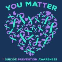 Suicide Prevention Awareness Teal Purple Ribbon You Matter Doggie Tank thumb 4
