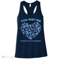 Suicide Prevention Awareness Teal Purple Ribbon You Matter Women's Tank Top thumb 0