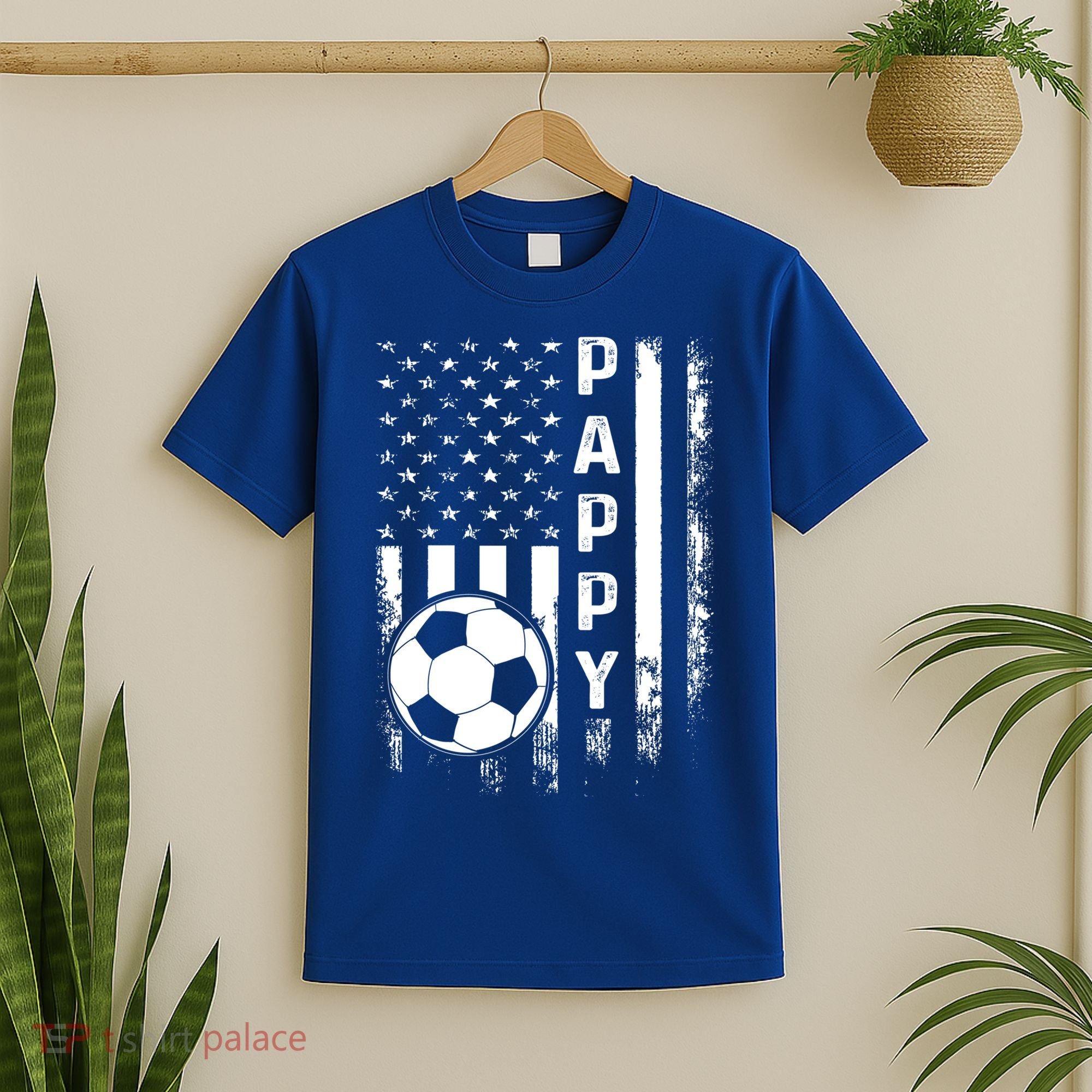 Soccer Pappy American Flag Vintage Christmas Xmas Meaningful Gift T-Shirt