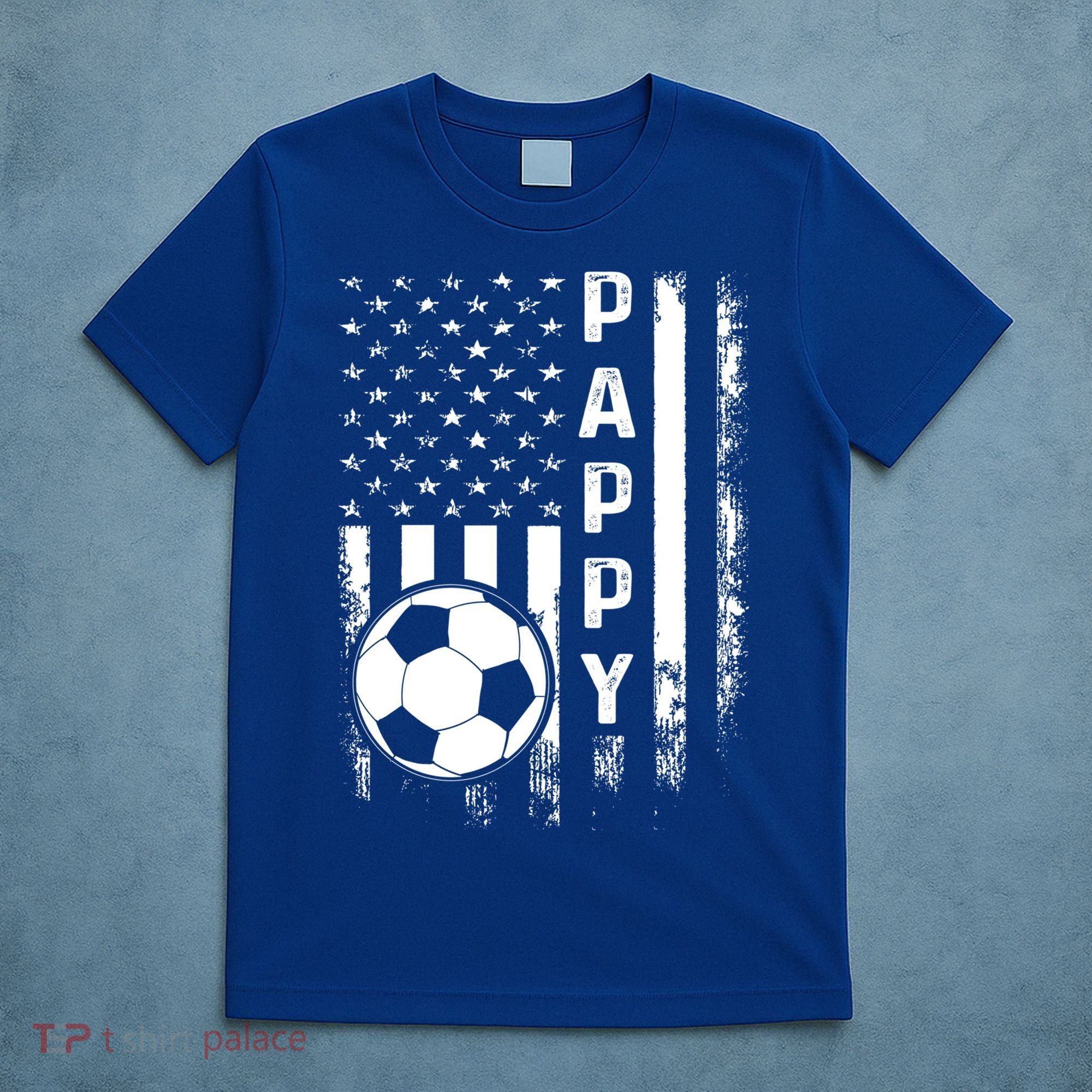 Soccer Pappy American Flag Vintage Christmas Xmas Meaningful Gift T-Shirt