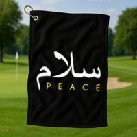 Salam Peace Arabic Calligraphy Golf Towel thumb 1
