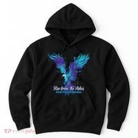 Suicide Prevention Awareness Phoenix Rise From The Ashes Hoodie thumb 0