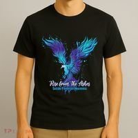 Suicide Prevention Awareness Phoenix Rise From The Ashes T-Shirt thumb 3