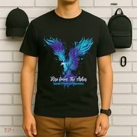 Suicide Prevention Awareness Phoenix Rise From The Ashes T-Shirt thumb 6