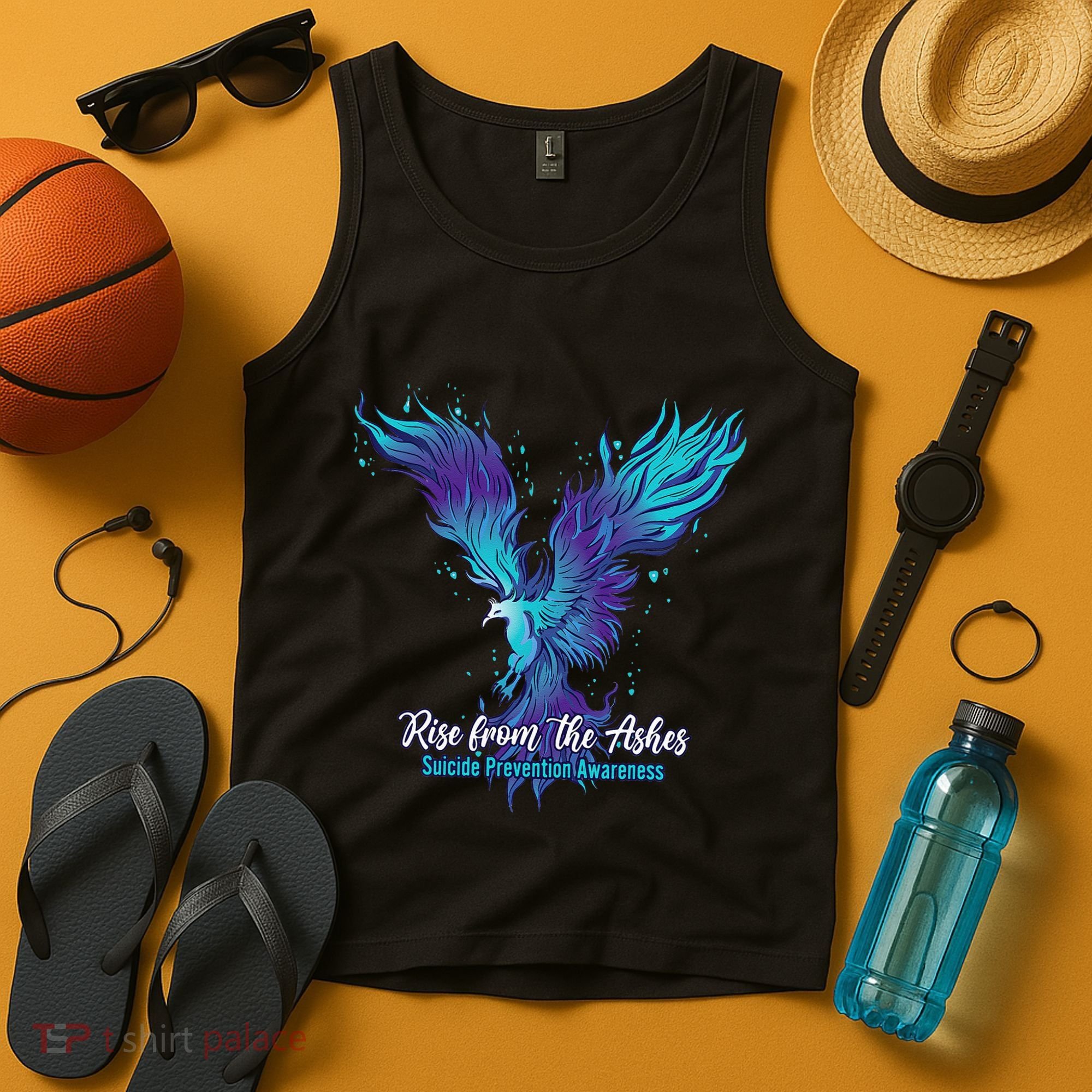 Suicide Prevention Awareness Phoenix Rise From The Ashes Tank Top