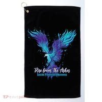 Suicide Prevention Awareness Phoenix Rise From The Ashes Golf Towel thumb 0