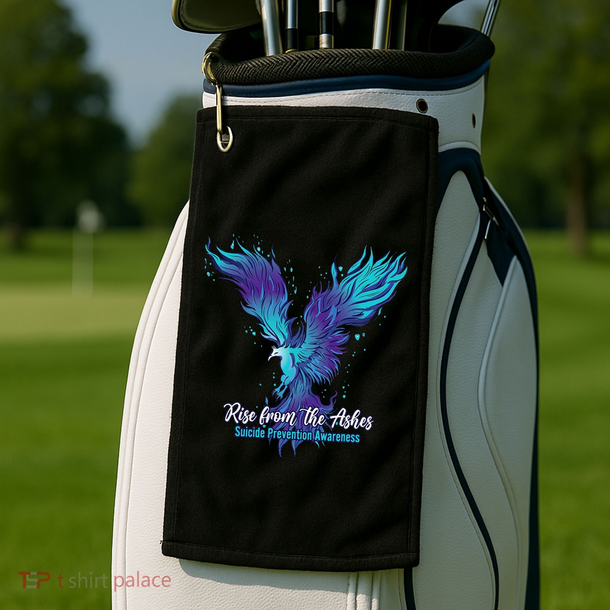 Suicide Prevention Awareness Phoenix Rise From The Ashes Golf Towel