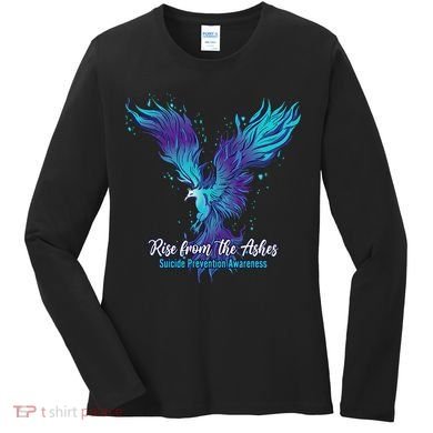 Suicide Prevention Awareness Phoenix Rise From The Ashes Women's Long Sleeve Shirt