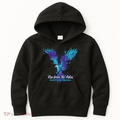 Suicide Prevention Awareness Phoenix Rise From The Ashes Kids Hoodie