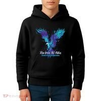 Suicide Prevention Awareness Phoenix Rise From The Ashes Kids Hoodie thumb 4