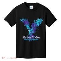 Suicide Prevention Awareness Phoenix Rise From The Ashes Kids T-Shirt thumb 0