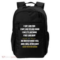 Suicide Prevention Awareness Warrior Quote Backpack thumb 0
