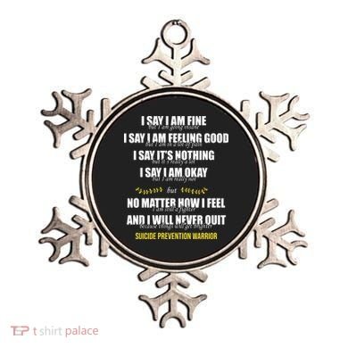 Suicide Prevention Awareness Warrior Quote Ornament