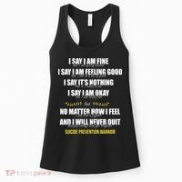 Suicide Prevention Awareness Warrior Quote Women's Tank Top thumb 0
