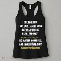 Suicide Prevention Awareness Warrior Quote Women's Tank Top thumb 3
