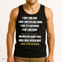 Suicide Prevention Awareness Warrior Quote Tank Top thumb 3