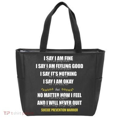 Suicide Prevention Awareness Warrior Quote Tote Bag
