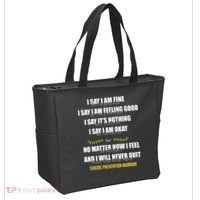 Suicide Prevention Awareness Warrior Quote Tote Bag thumb 2