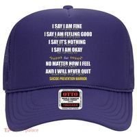 Suicide Prevention Awareness Warrior Quote Hat thumb 0