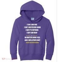 Suicide Prevention Awareness Warrior Quote Kids Hoodie thumb 0